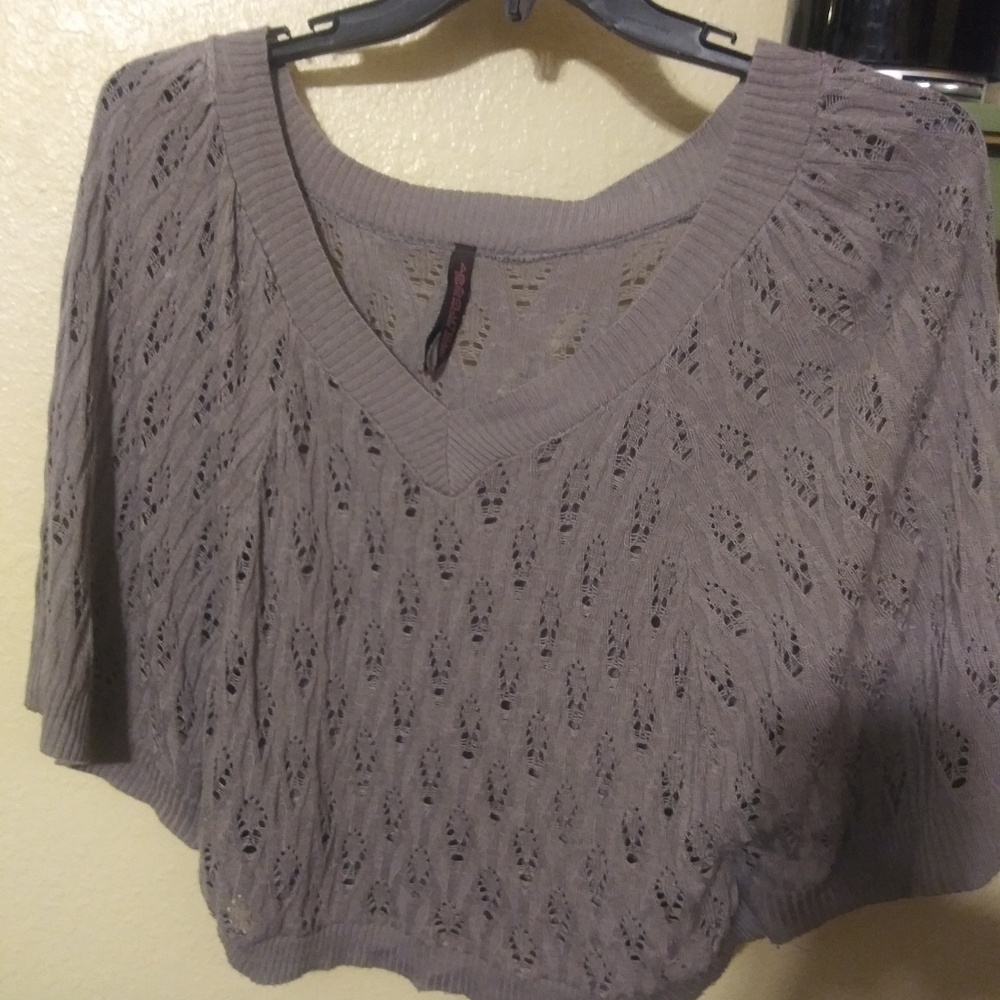 Crocheted Poncho Style Top